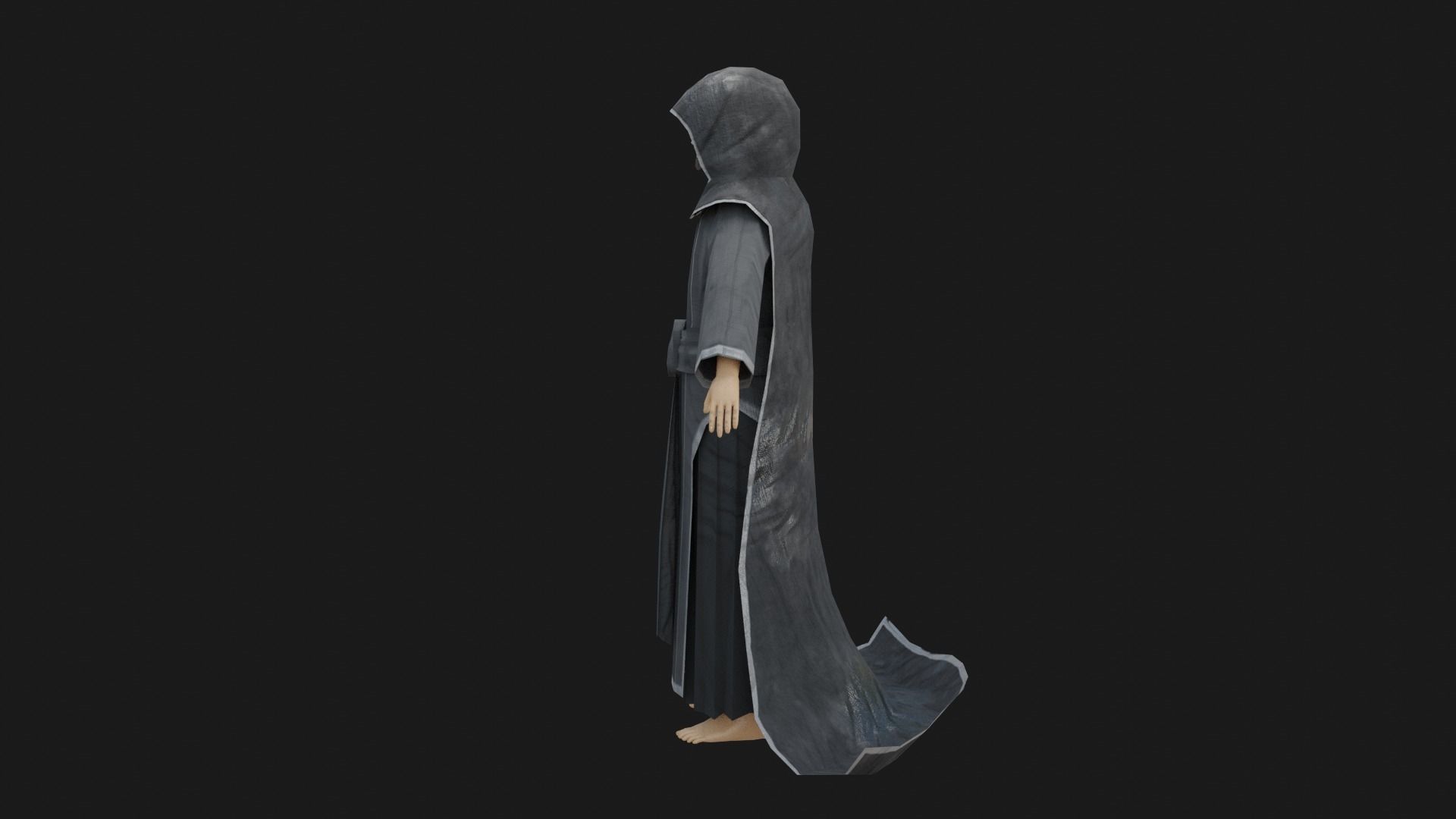 Warlock star wars force awakens robe Low-poly 3D model_4