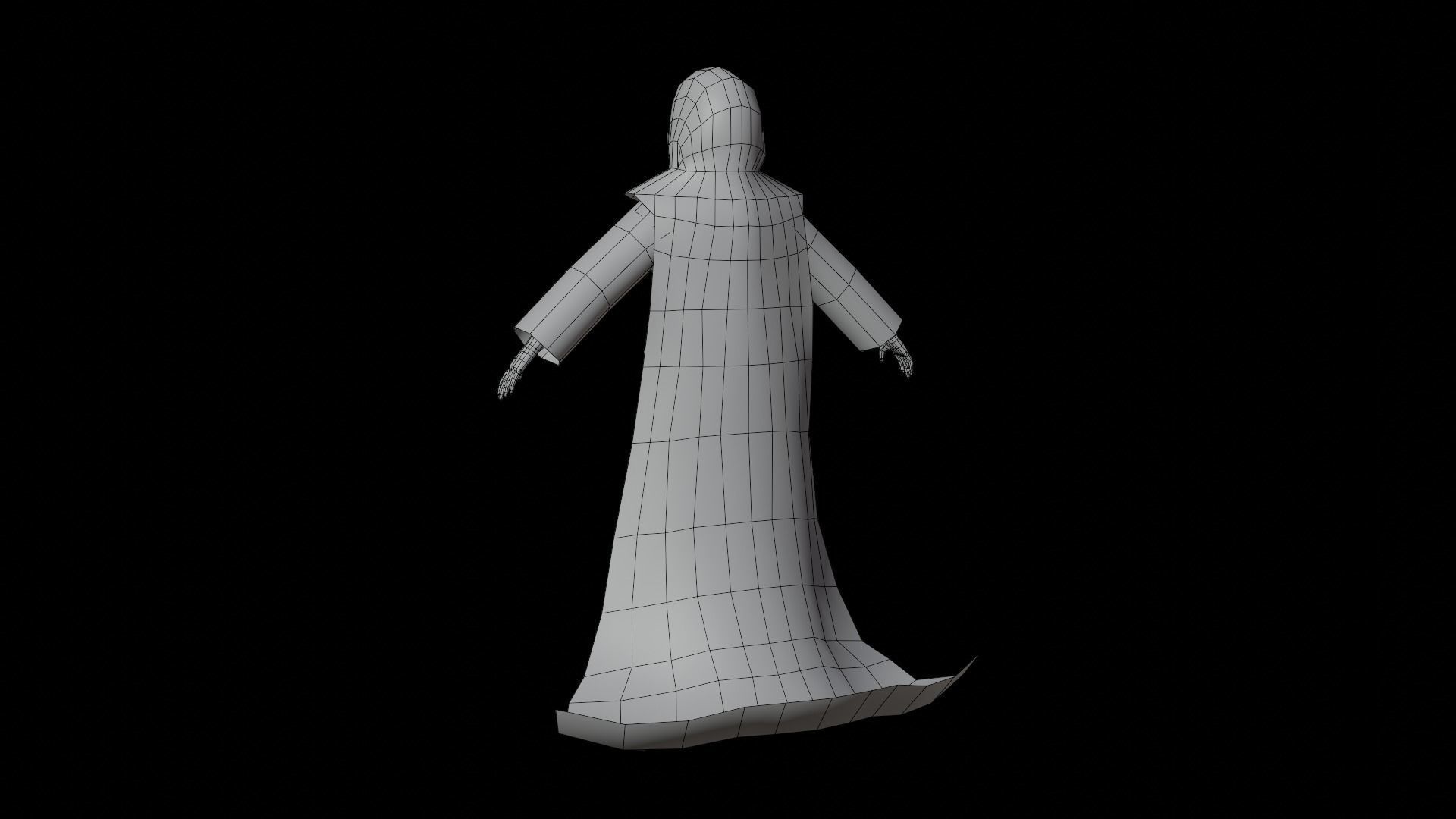 Warlock star wars force awakens robe Low-poly 3D model_10