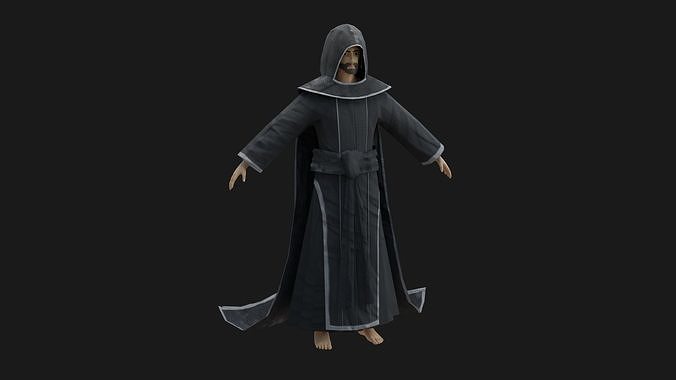 Warlock star wars force awakens robe Low-poly 3D model