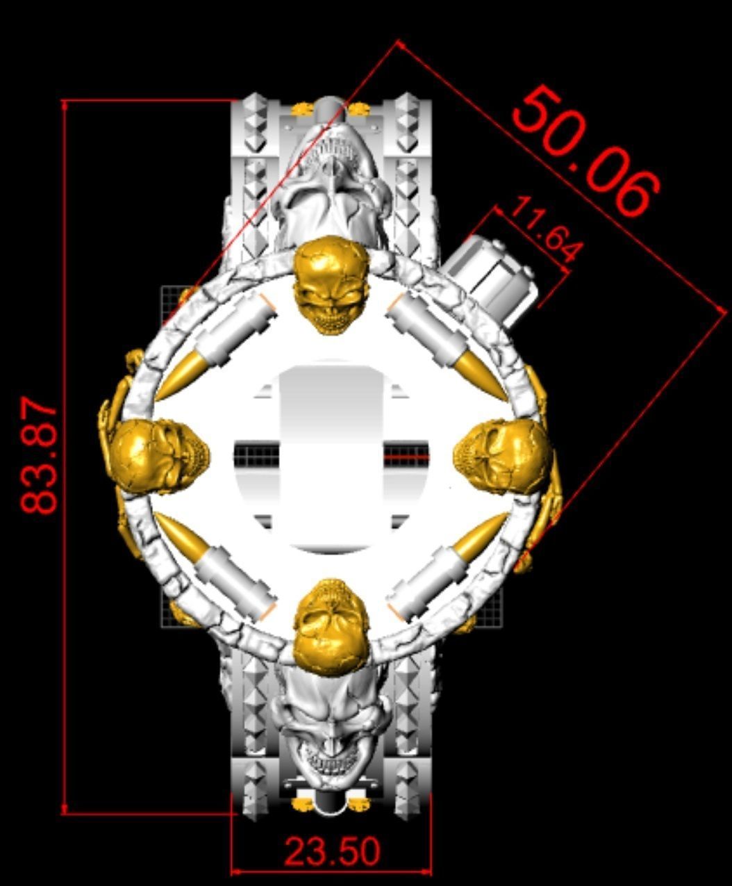 Exclusive clock with skeletons in prison 3D print model_10