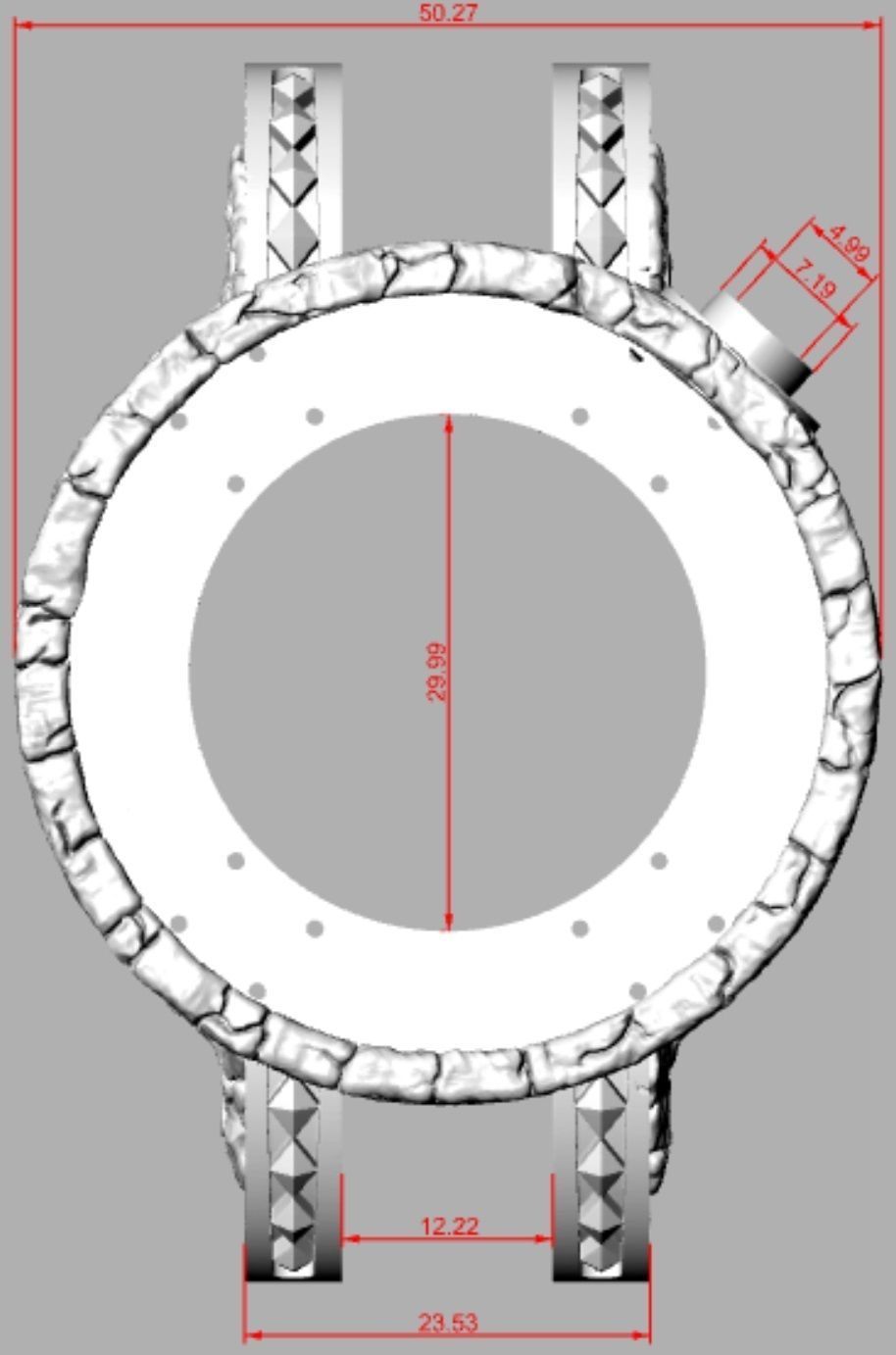 Exclusive clock with skeletons in prison 3D print model_13