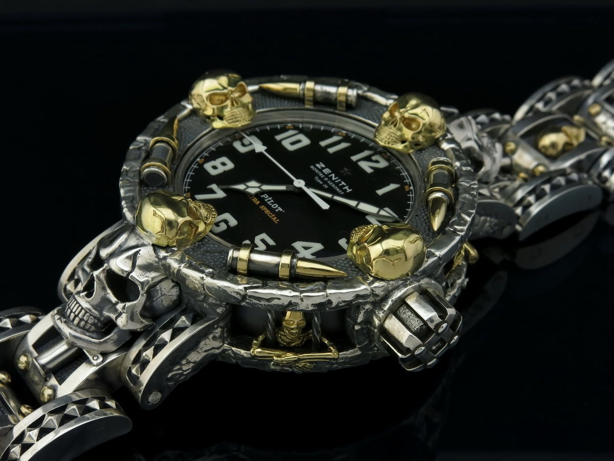 Exclusive clock with skeletons in prison 3D print model_4