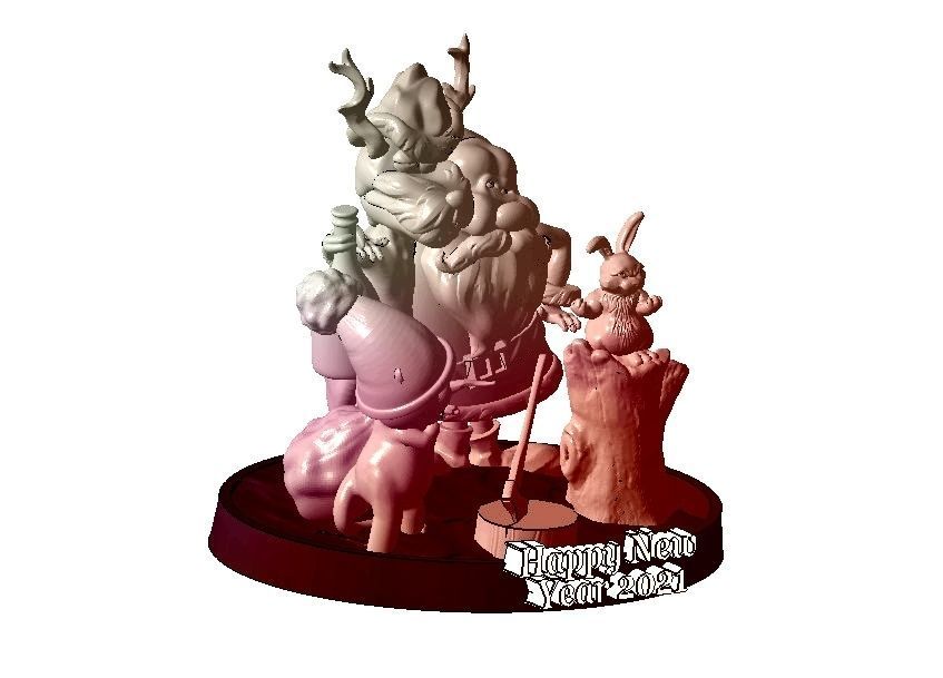 Santa Claus 3D model 3D print model_3