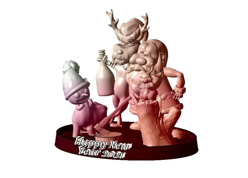 Santa Claus 3D model 3D print model_4