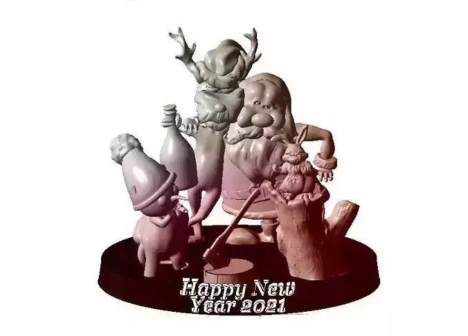 Santa Claus 3D model 3D print model Santa Claus 3D model 3D print model