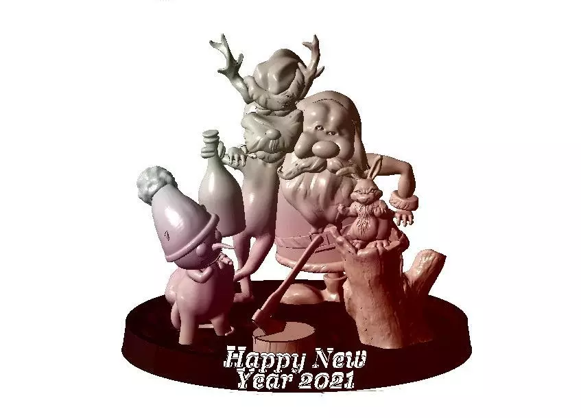 Santa Claus 3D model 3D print model_0