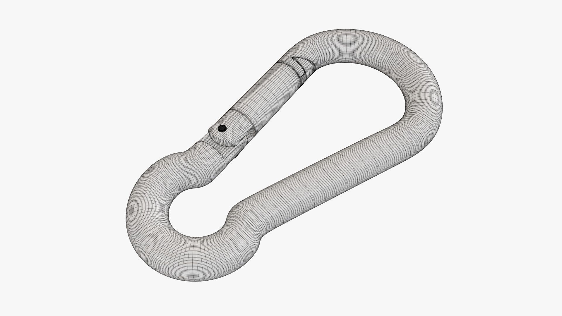 Snap hook carbine 3D model_5