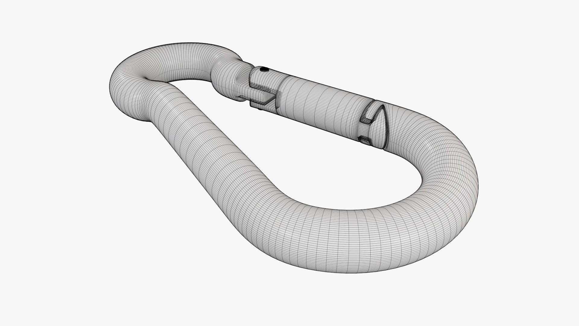 Snap hook carbine 3D model_9