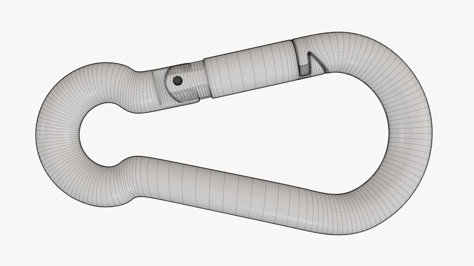 Snap hook carbine 3D model_6