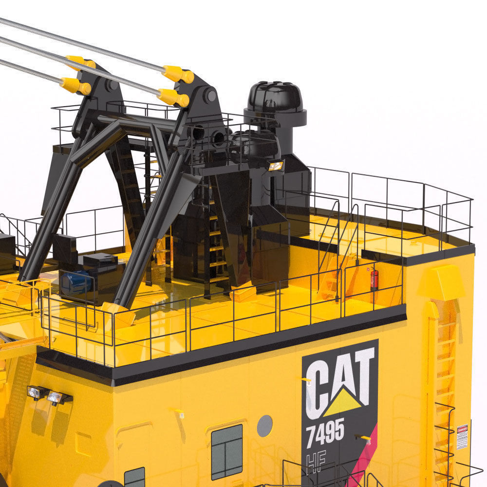 Rope Shovel Cat 7495HF 3D model_9