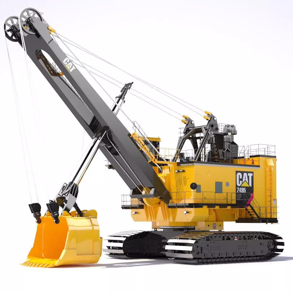 Rope Shovel Cat 7495HF 3D model_0