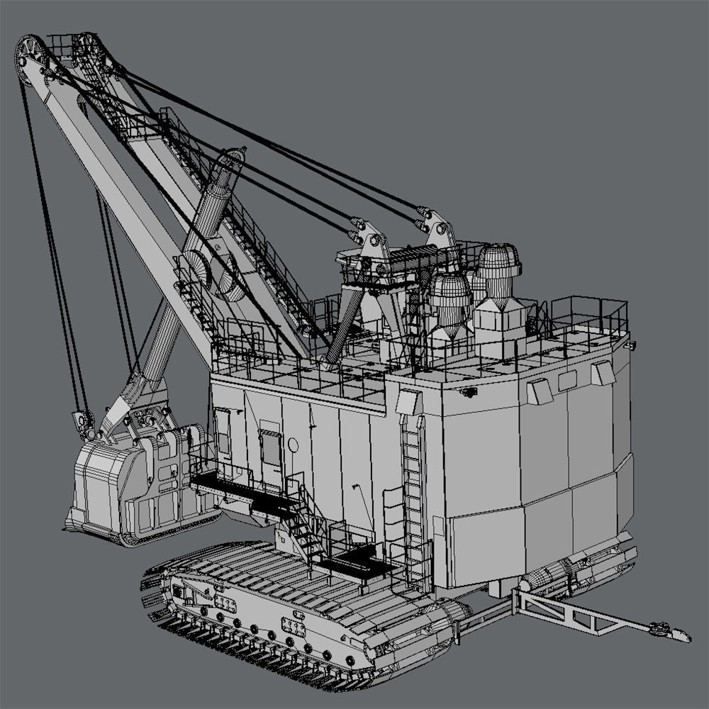 Rope Shovel Cat 7495HF 3D model_5