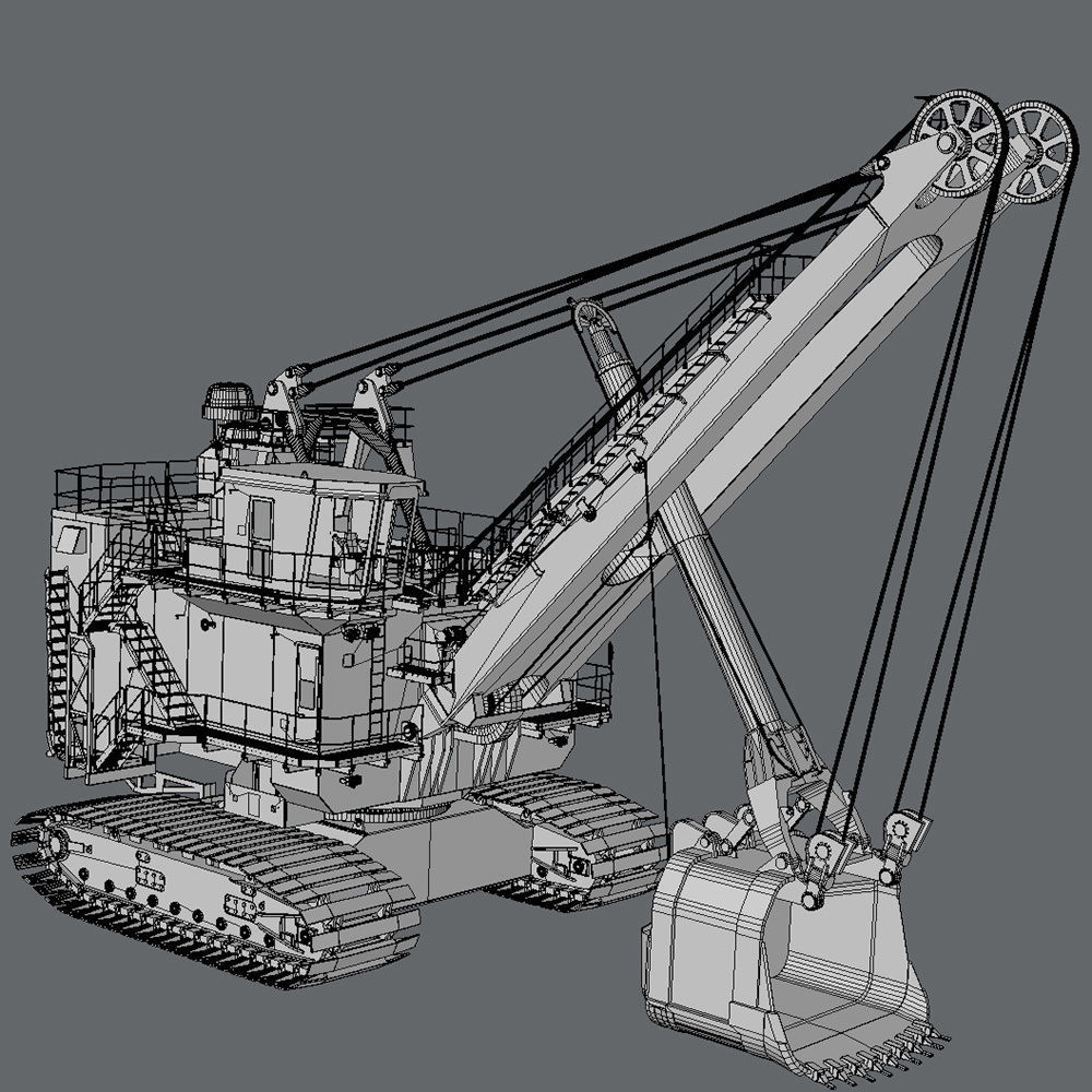 Rope Shovel Cat 7495HF 3D model_6