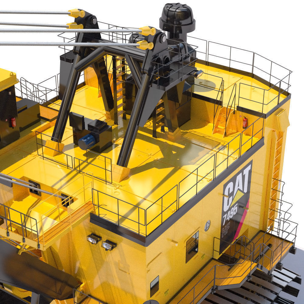 Rope Shovel Cat 7495HF 3D model_15