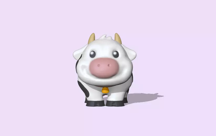 A Cute Cow to decorate and play 3D print model_0