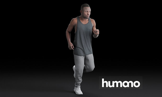 Humano Running Man 0801 3D model
