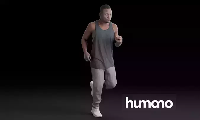 Humano Running Man 0801 3D model