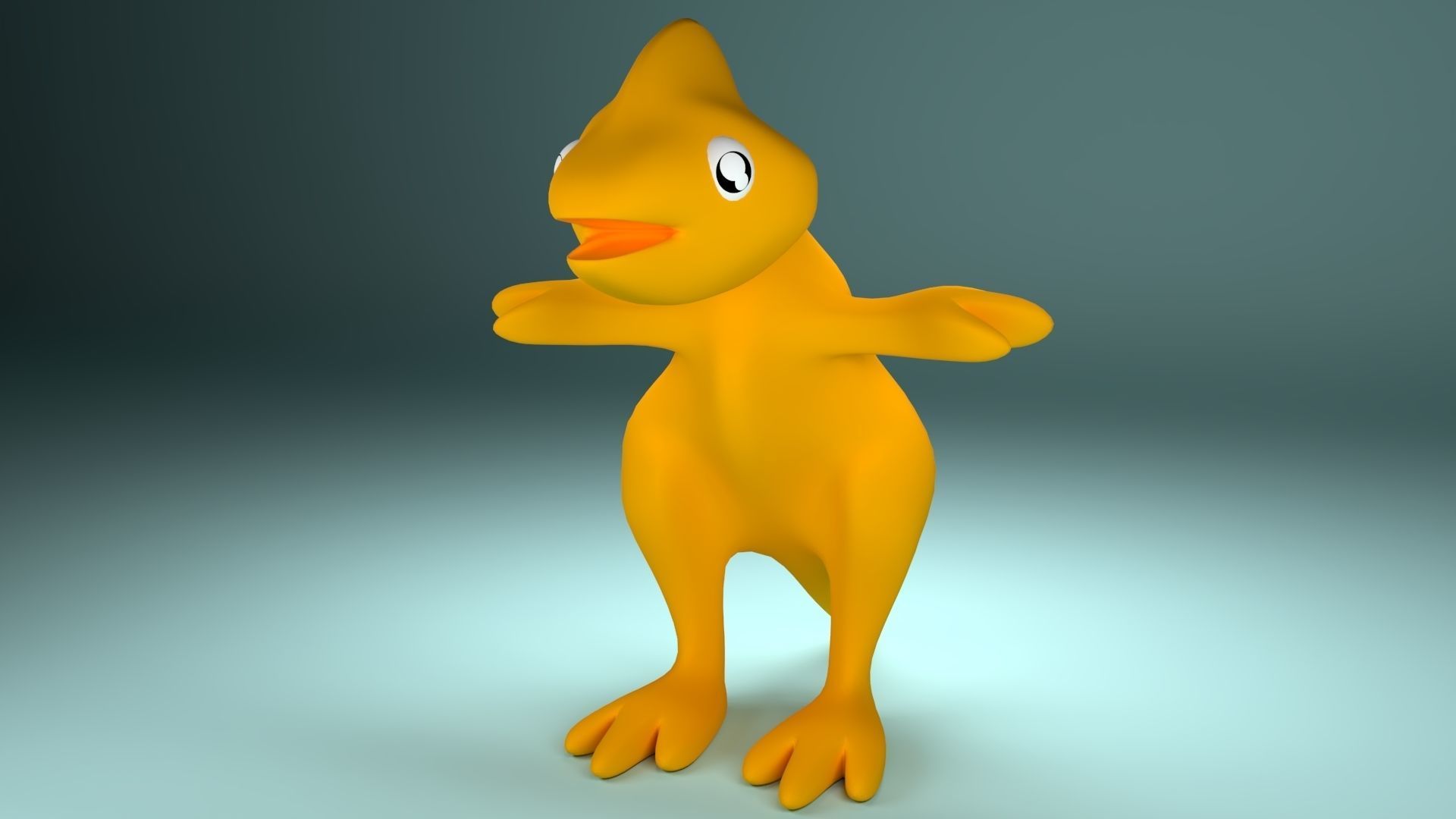 DiNOs orange dinosaur 3D model_1