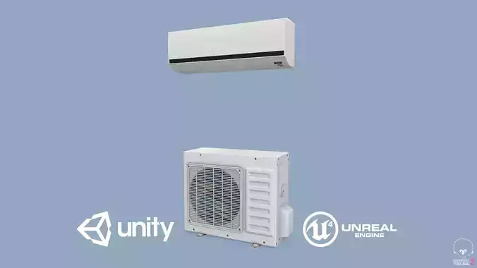 Air Conditioner Low-poly 3D model
