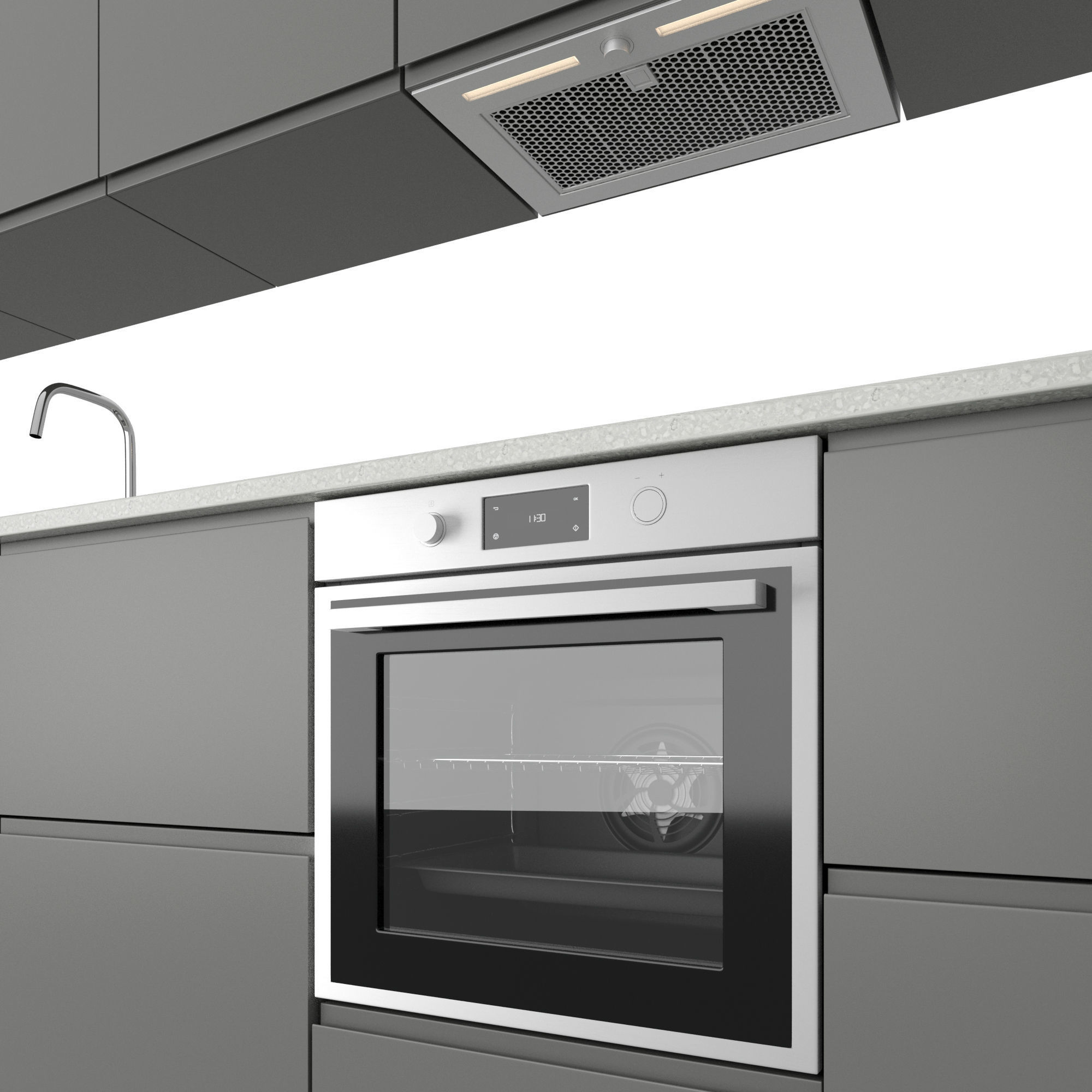 Modern kitchen VOXTORP GRAY 3D model_2