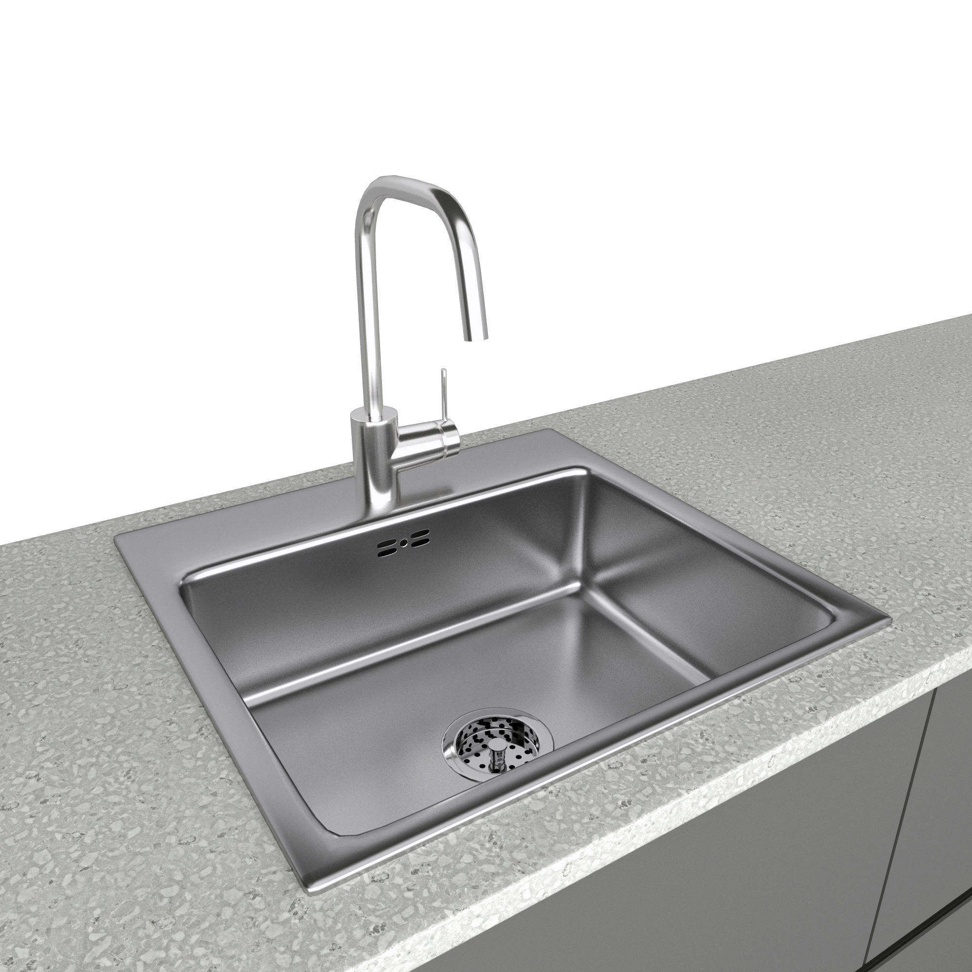 Modern kitchen VOXTORP GRAY 3D model_3