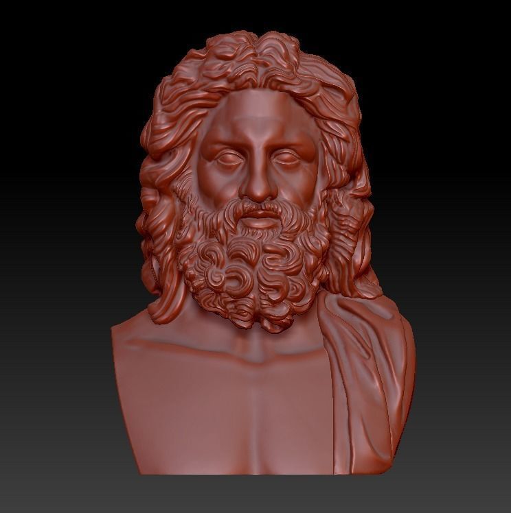 Zeus of Otricoli statue 3D print model_3