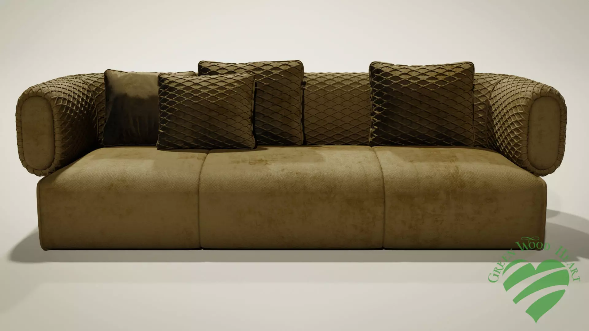 Velvet Sofa 3D model_0