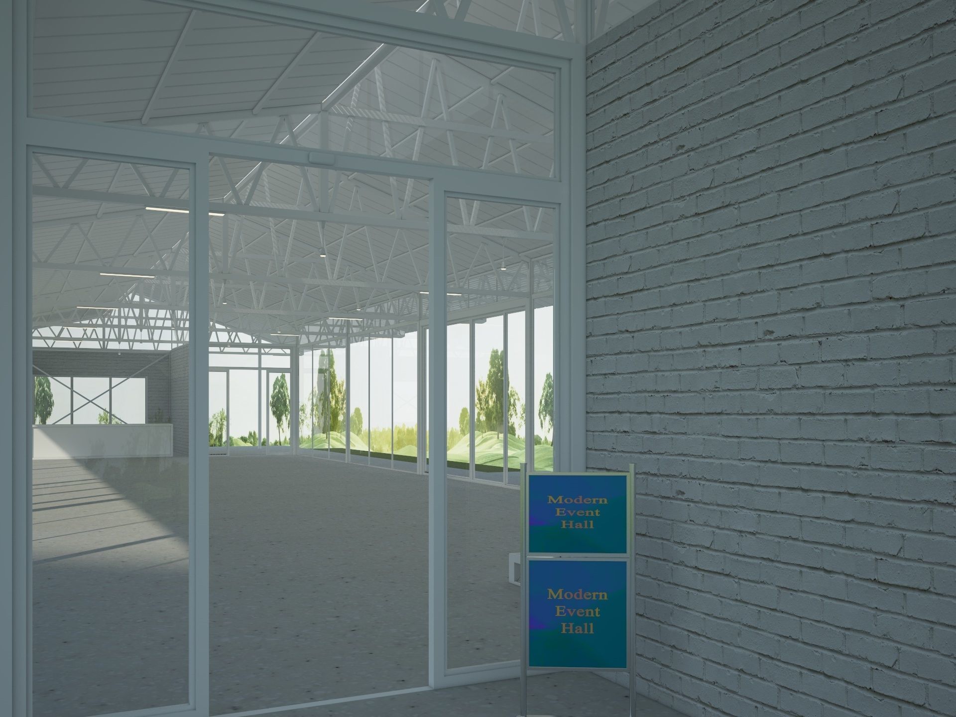 Modern Event Hall 3D model_10