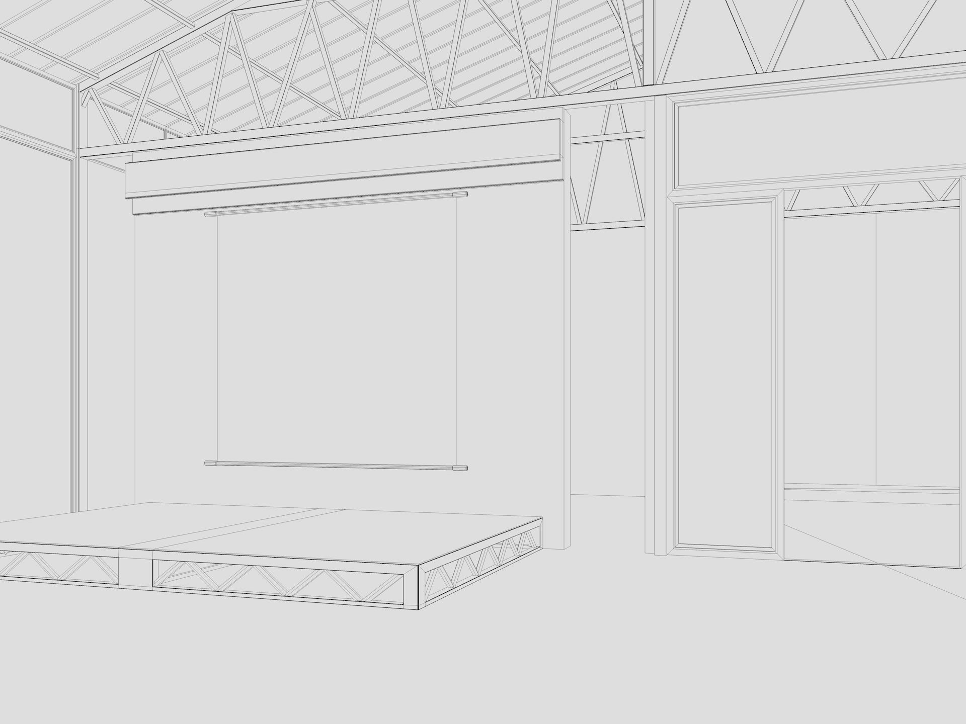 Modern Event Hall 3D model_25