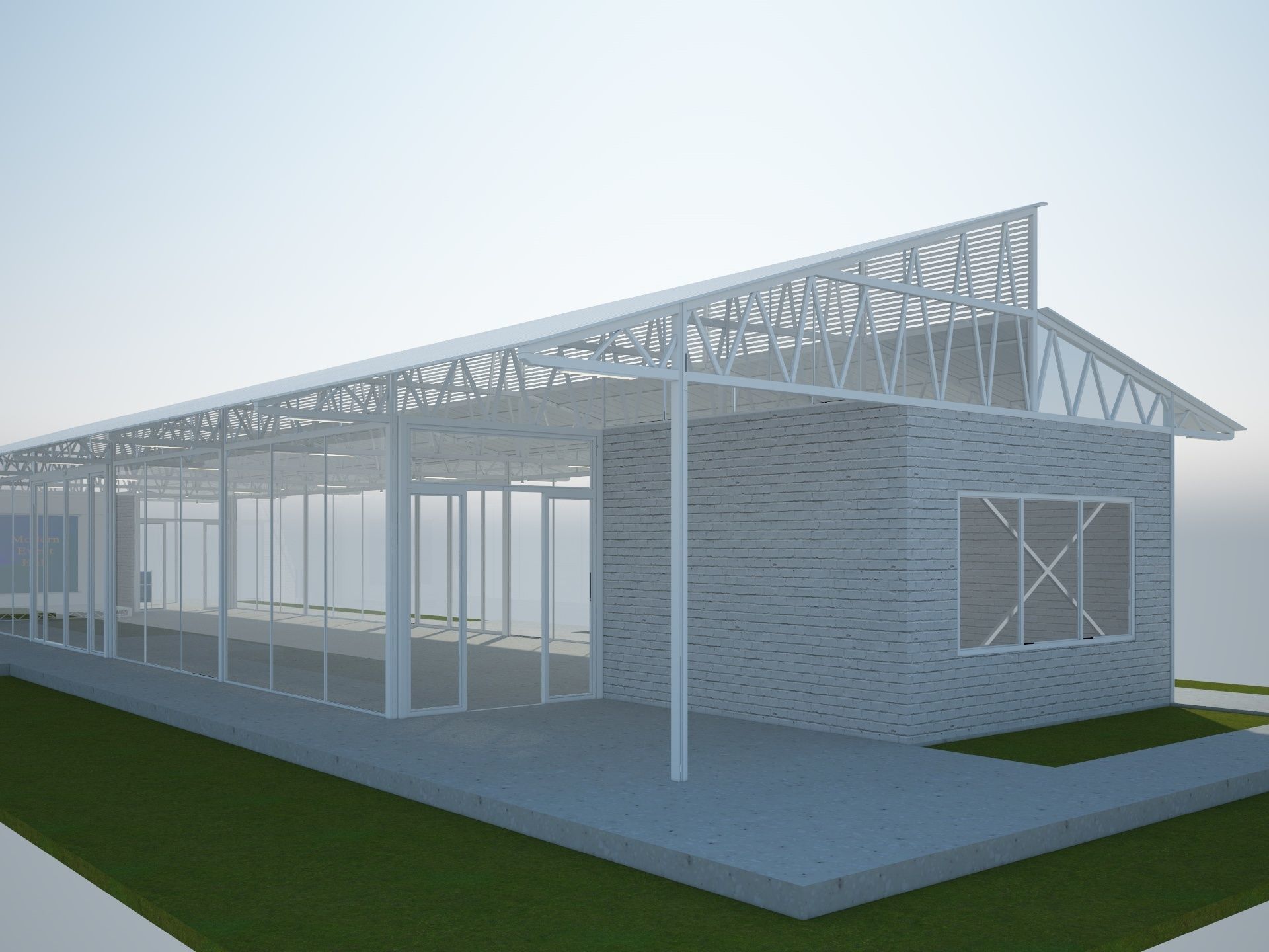 Modern Event Hall 3D model_6