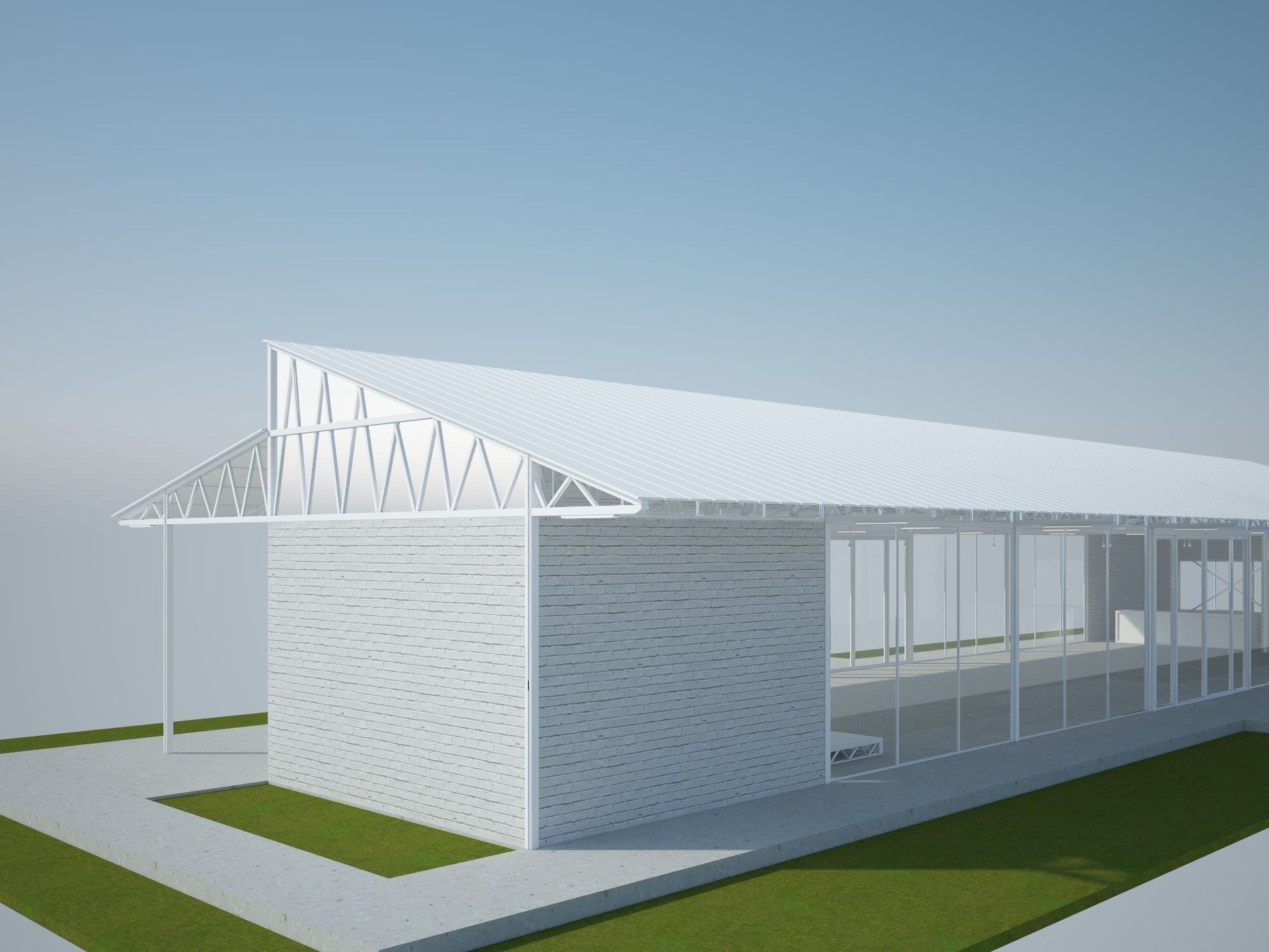 Modern Event Hall 3D model_7