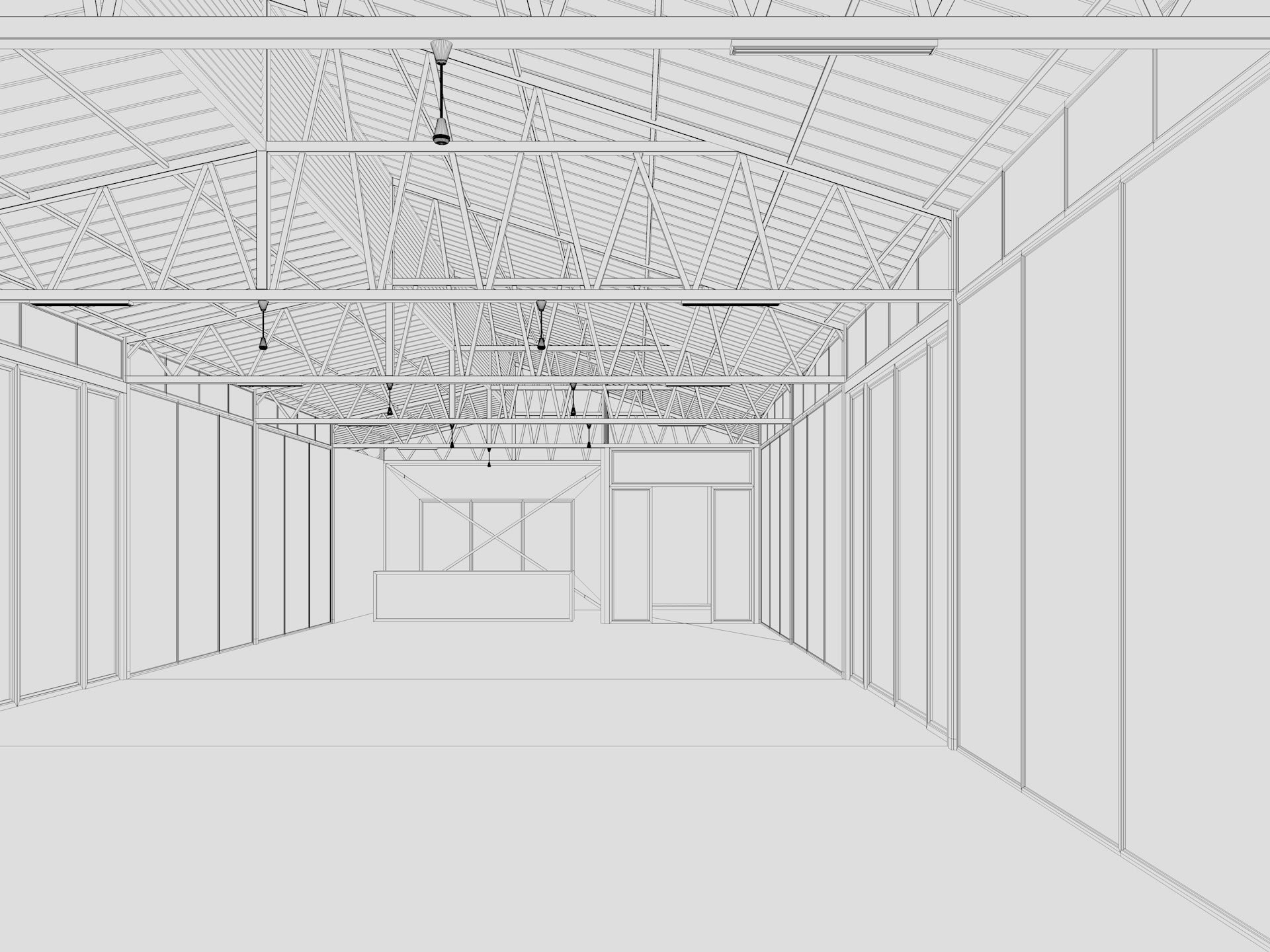 Modern Event Hall 3D model_15