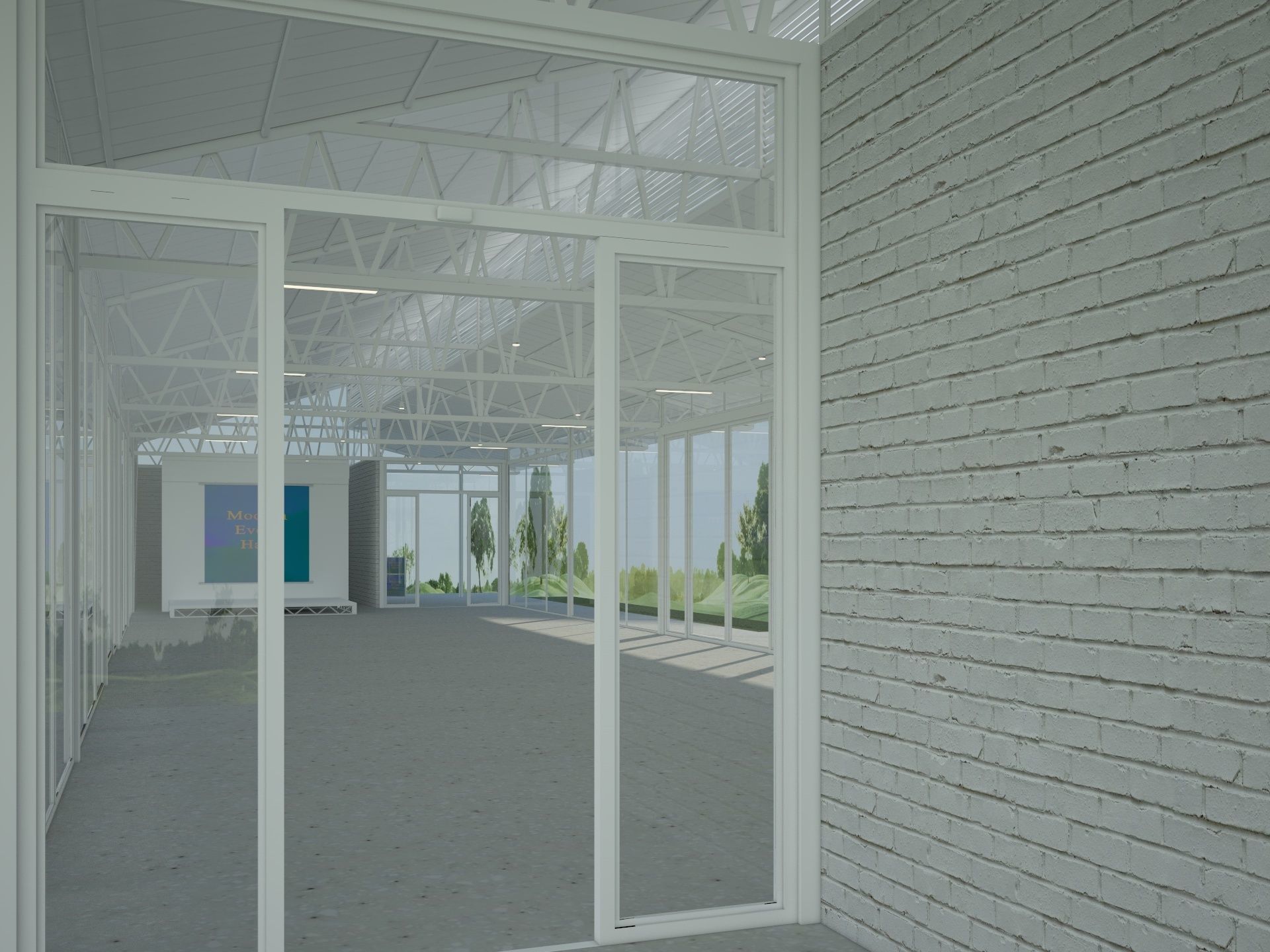 Modern Event Hall 3D model_11