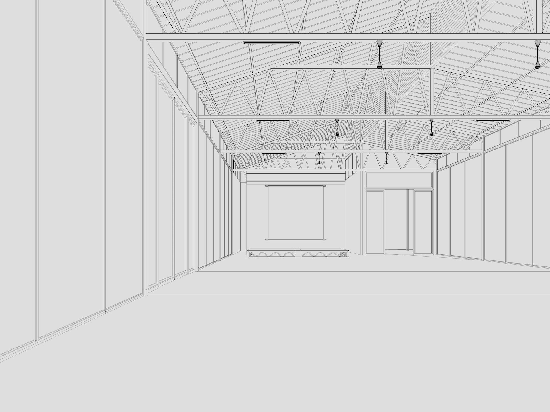 Modern Event Hall 3D model_16