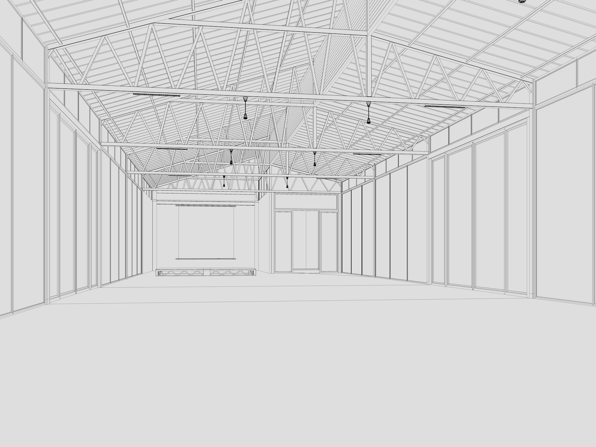 Modern Event Hall 3D model_13
