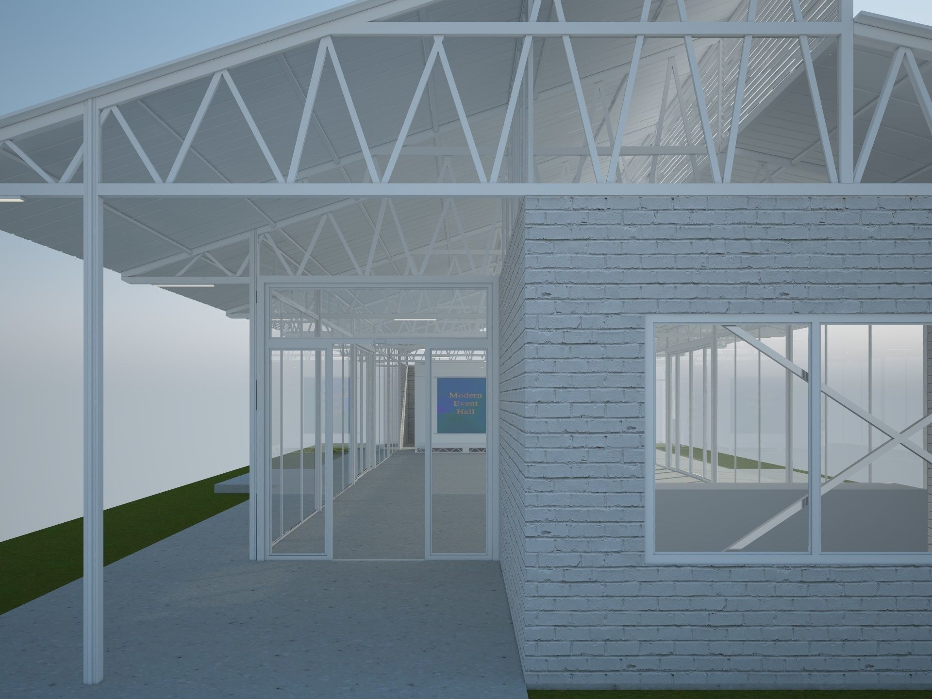 Modern Event Hall 3D model_8