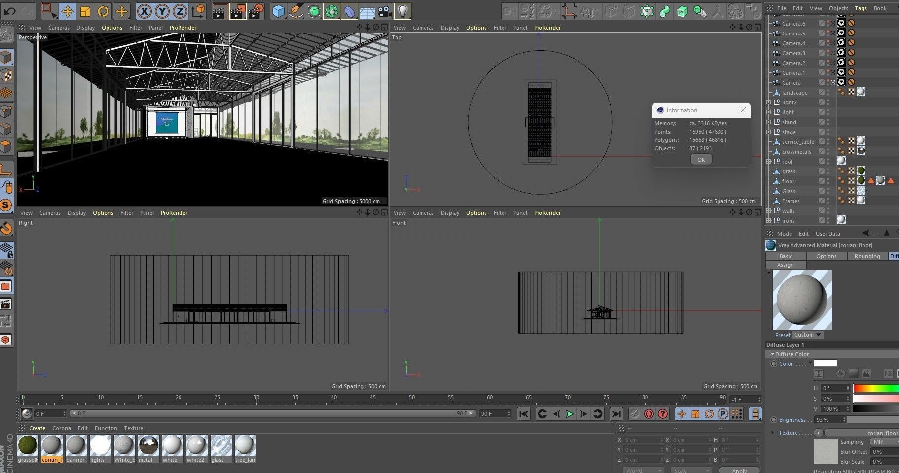 Modern Event Hall 3D model_28