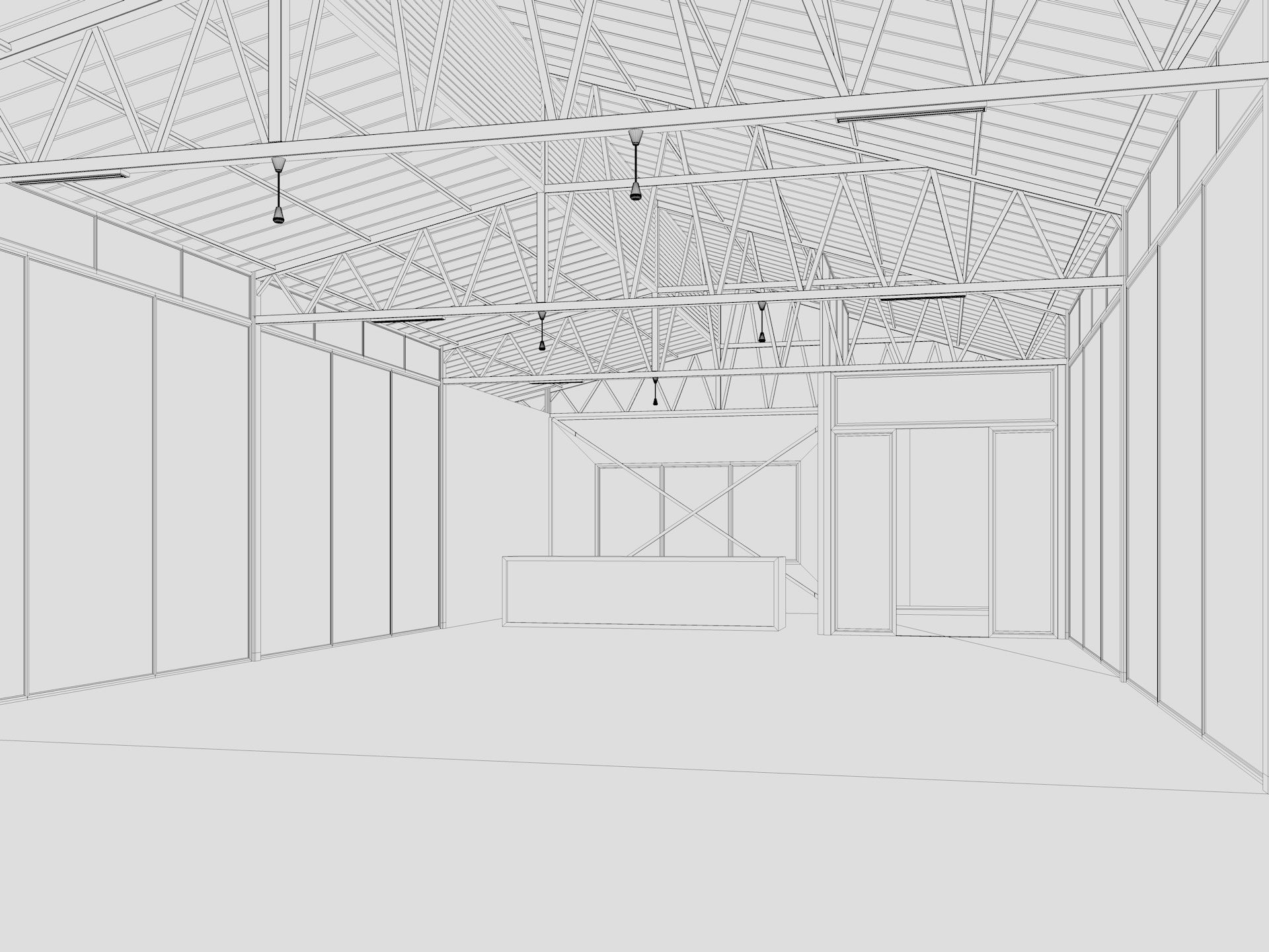 Modern Event Hall 3D model_17