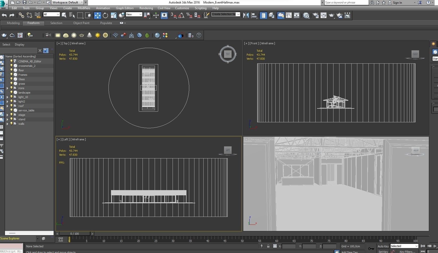 Modern Event Hall 3D model_26