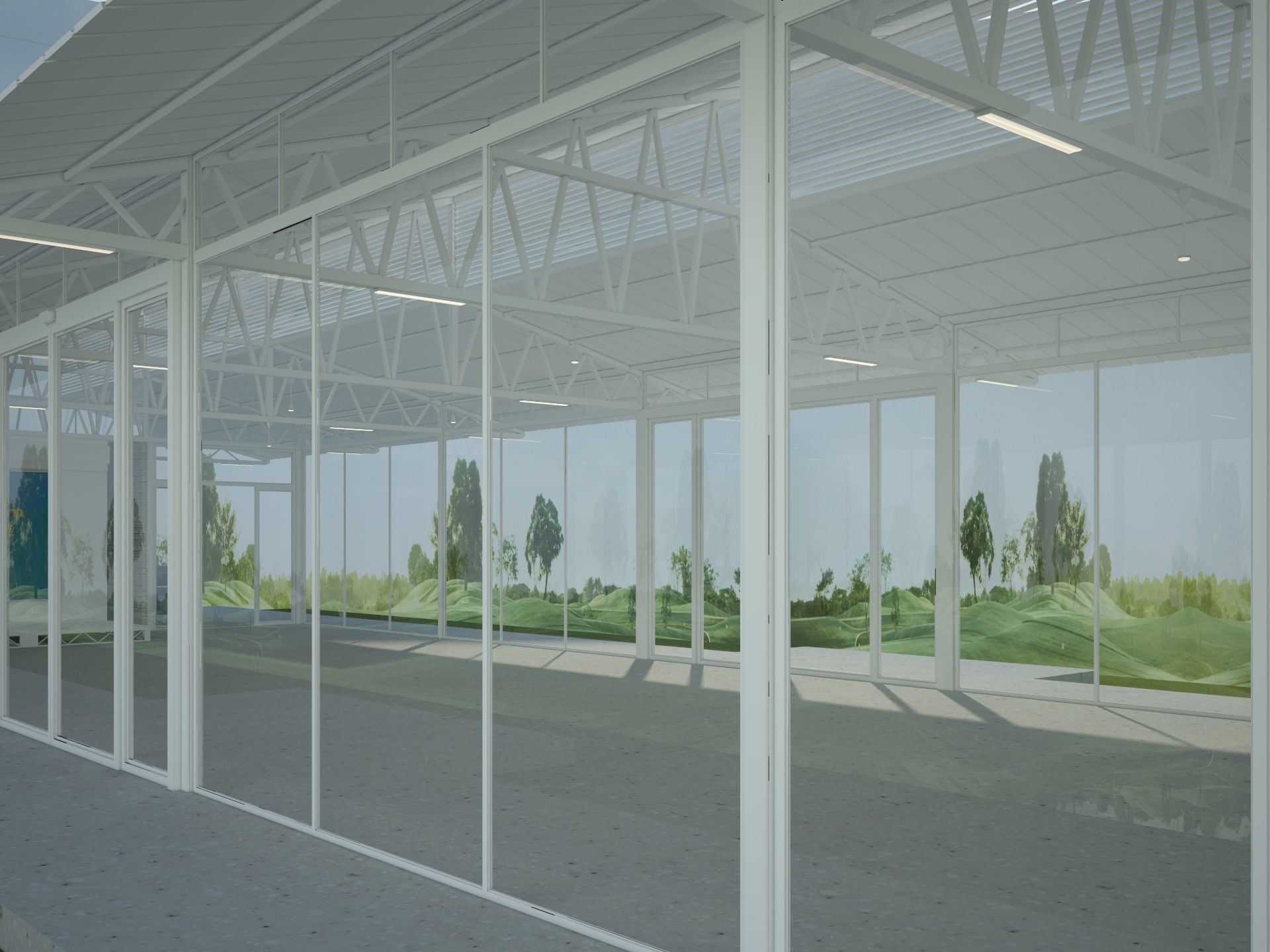 Modern Event Hall 3D model_9