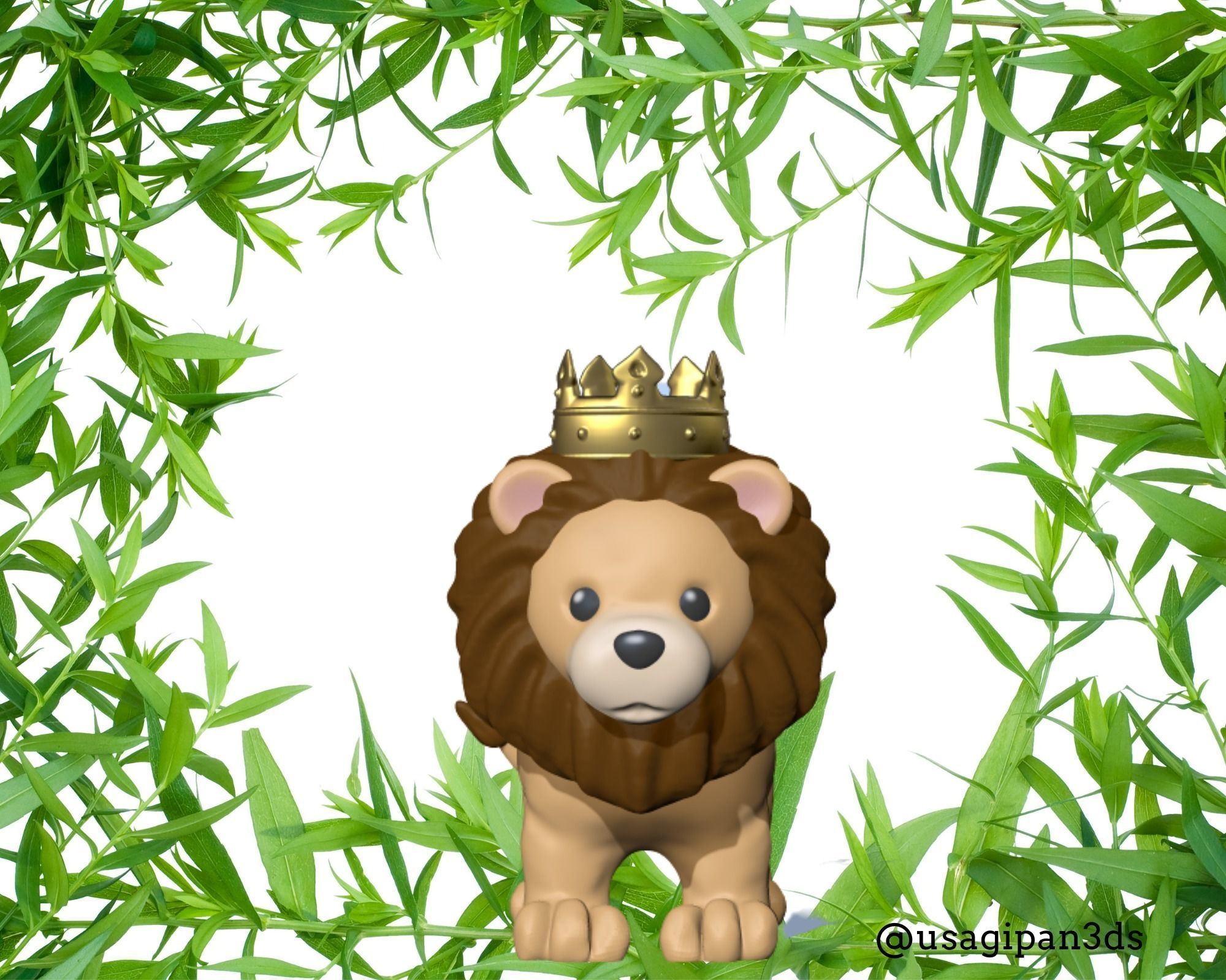 A cute Lion King to decorate and play 3D print model_7