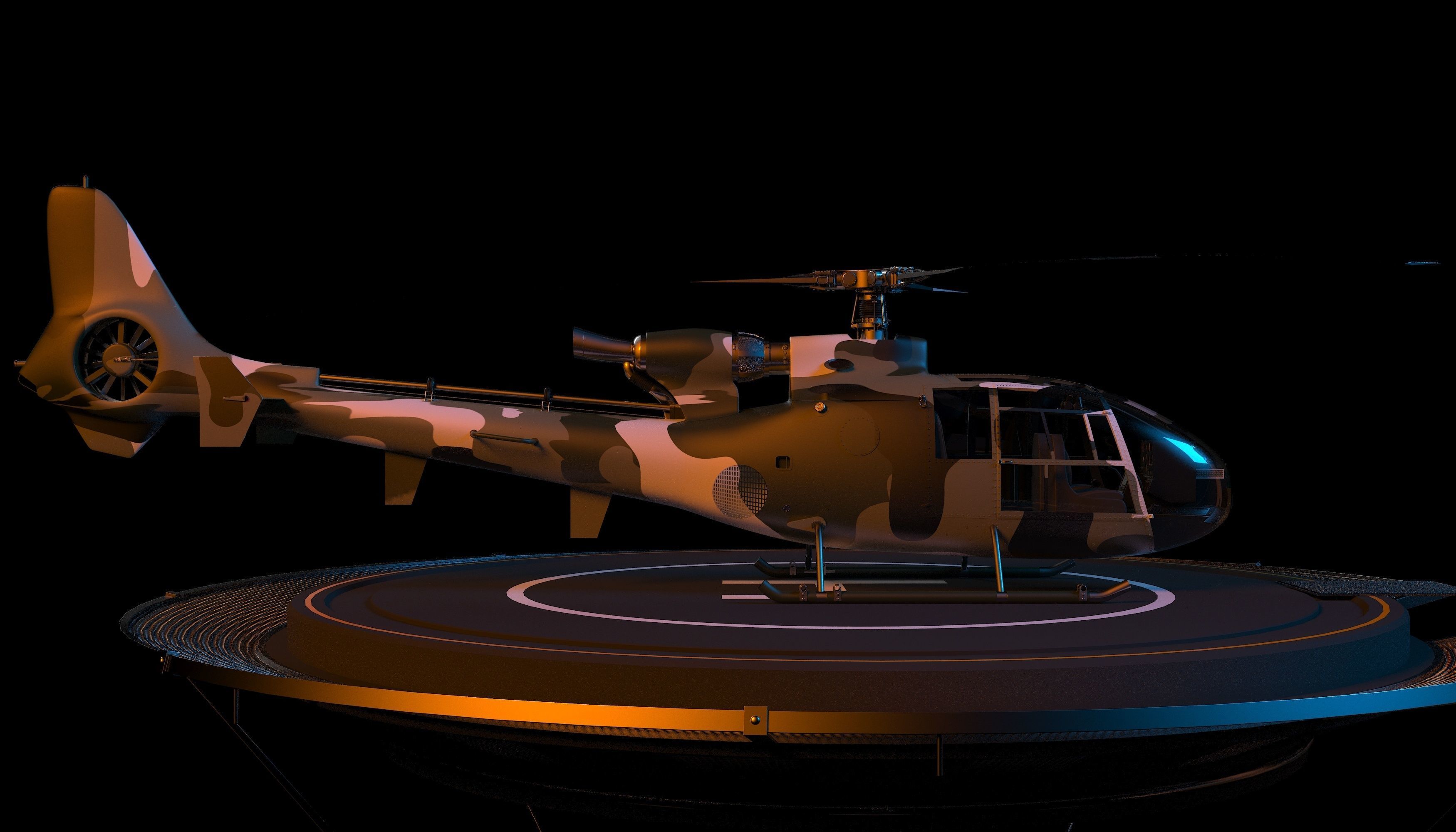 Lighthouse helicopter and 3D model_9
