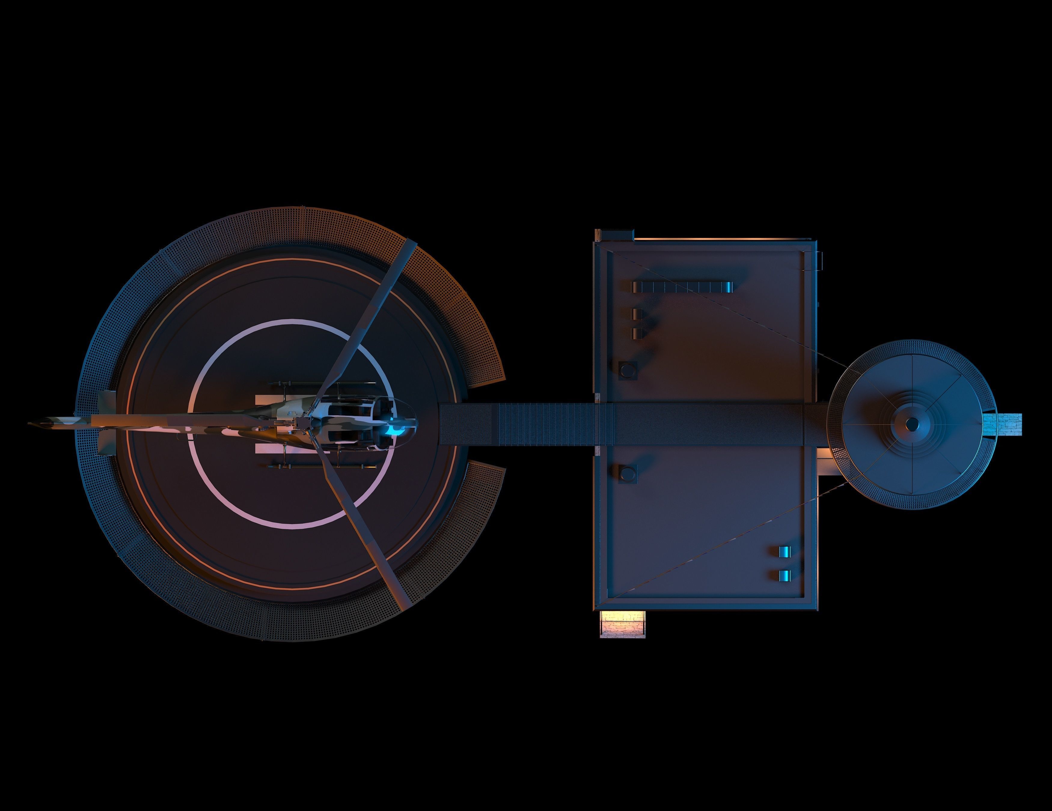 Lighthouse helicopter and 3D model_7