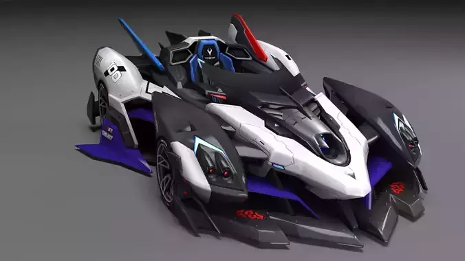  SuperCar Fire Line Chase 3d Model QQ Speed