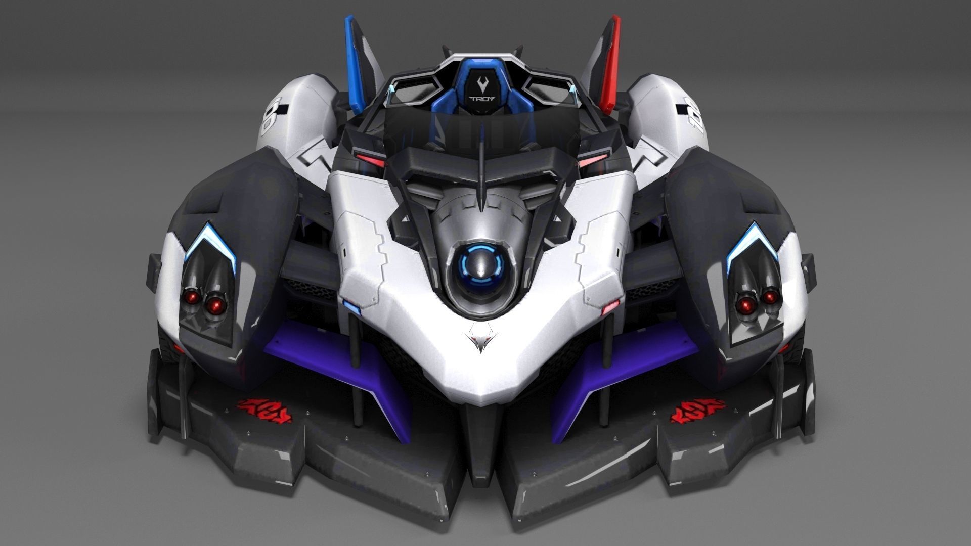  SuperCar Fire Line Chase 3d Model QQ Speed 3D model_2