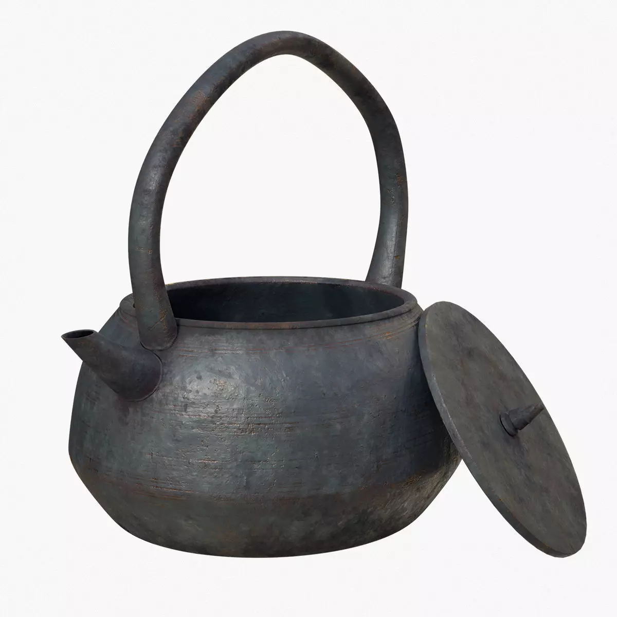 Cauldron iron teapot Free 3D model