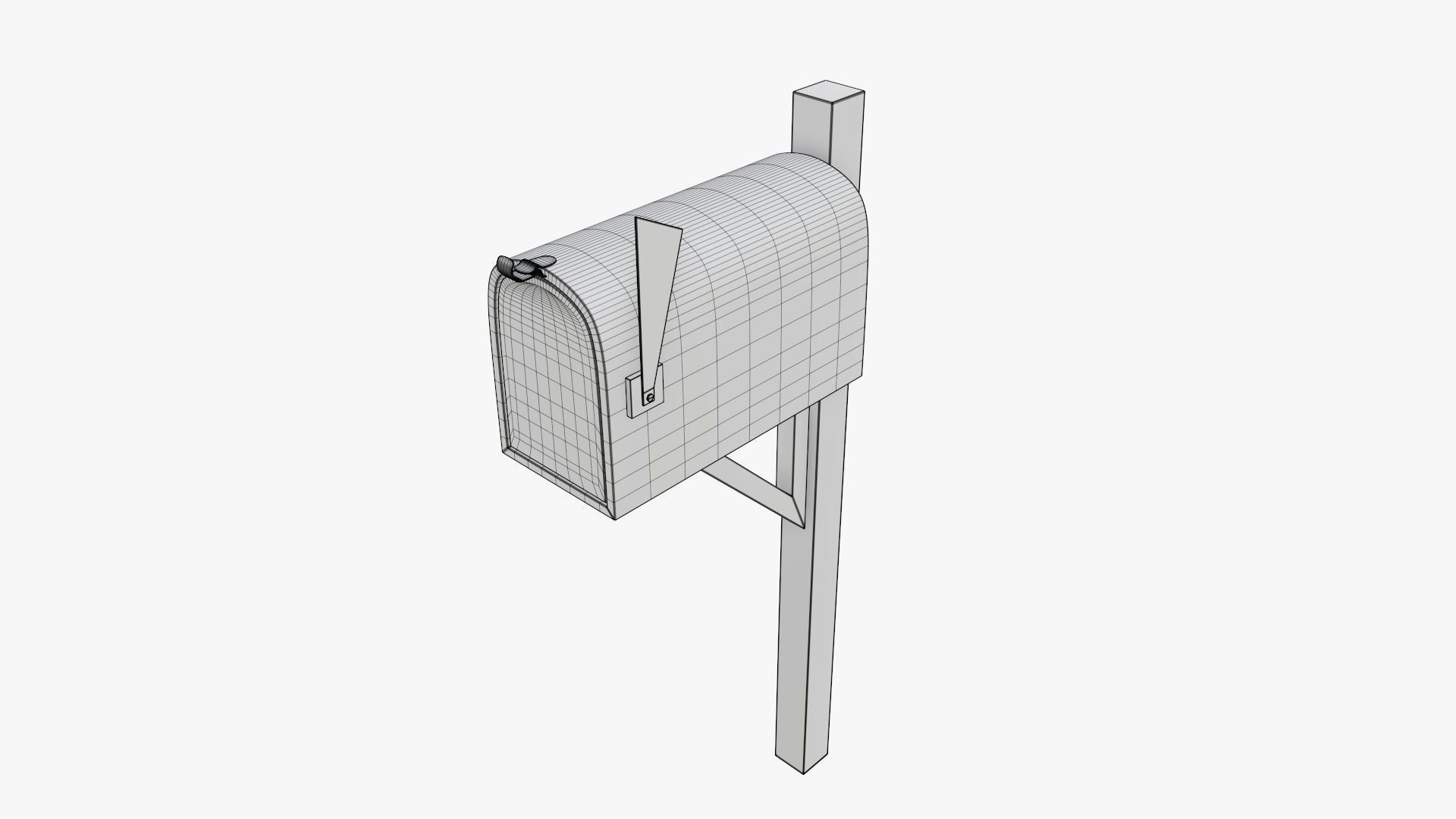 Mailbox classic 02 3D model_6