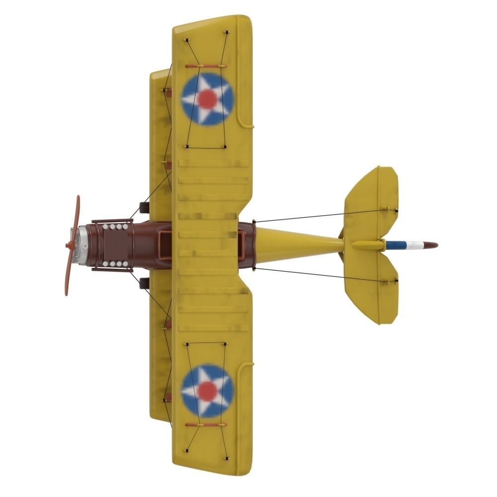 1918 Curtiss JN-4 Model Plane 3D model_3