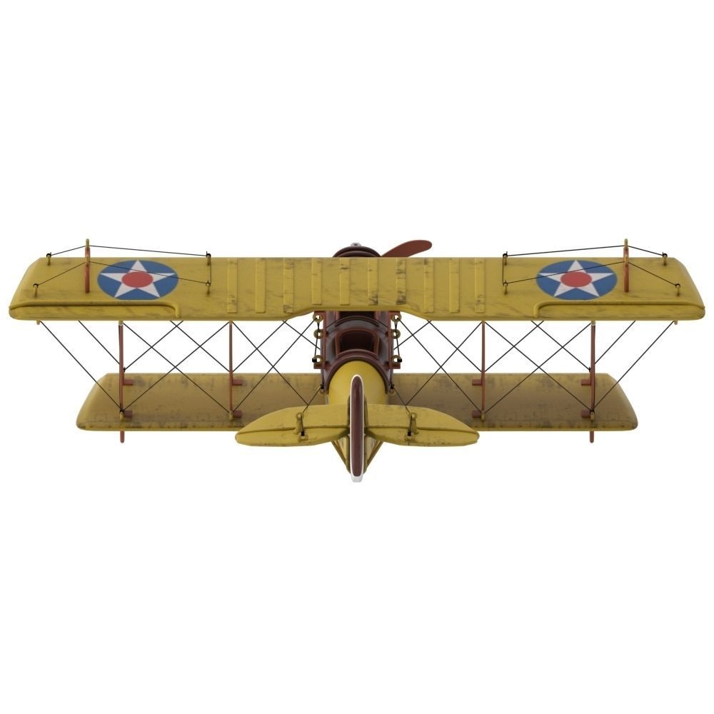 1918 Curtiss JN-4 Model Plane 3D model_5