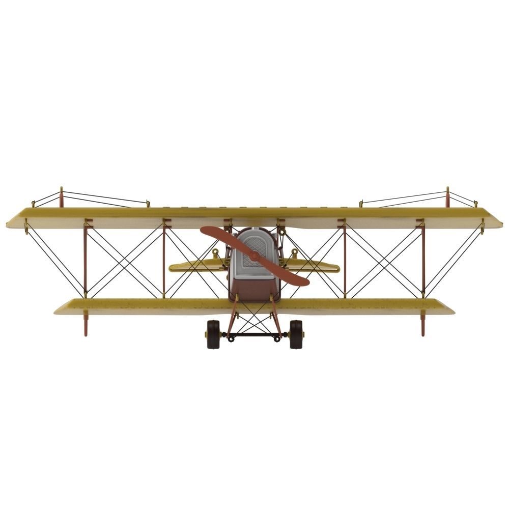 1918 Curtiss JN-4 Model Plane 3D model_4